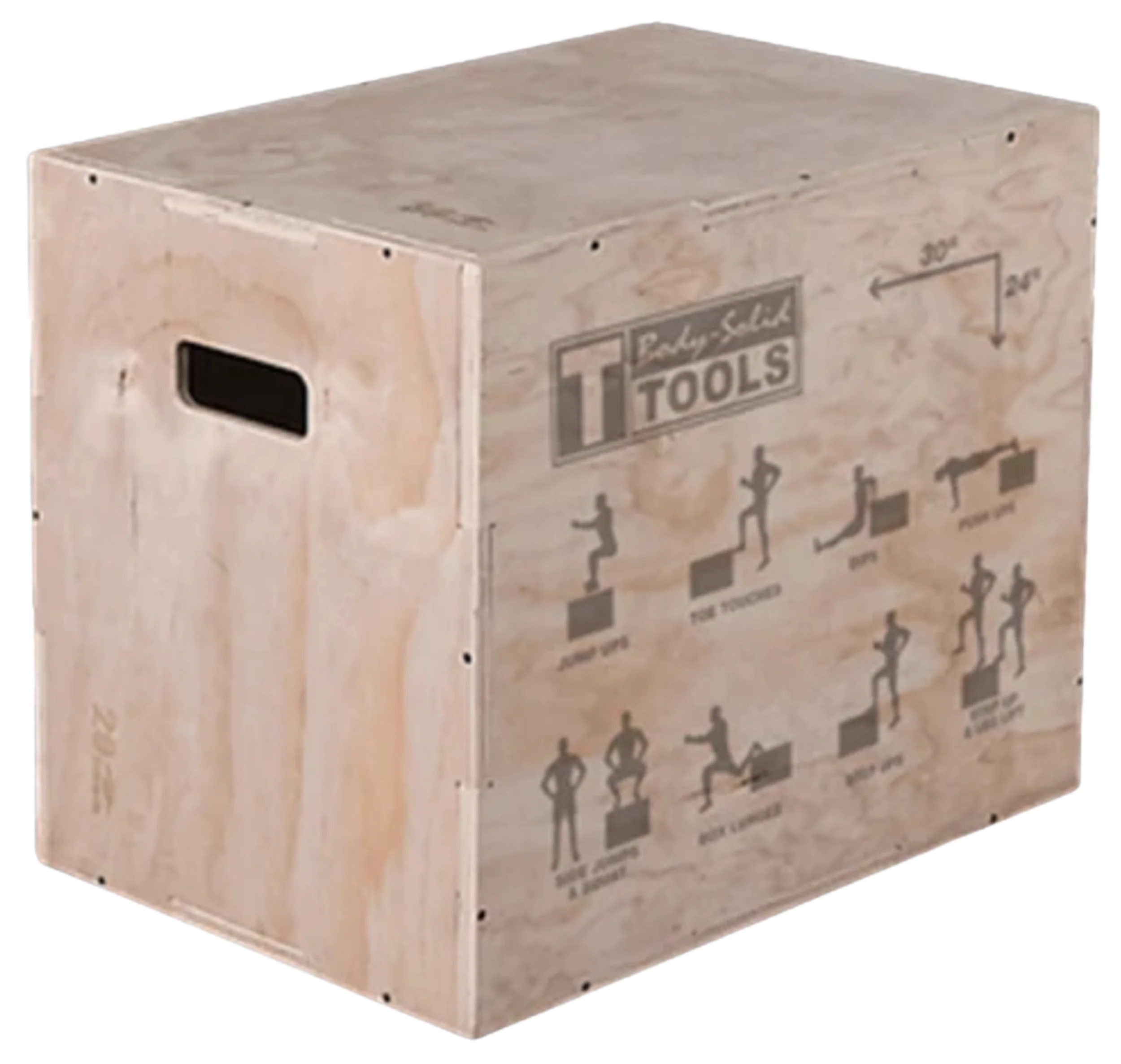 Body-Solid BSTWPBOX Tools 3-in-1 Wooden Plyo Box (New)