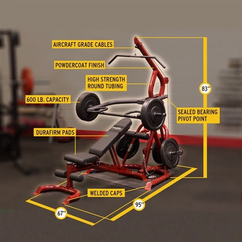 Body-Solid GLGS100P4 Corner Leverage Gym Package (New)
