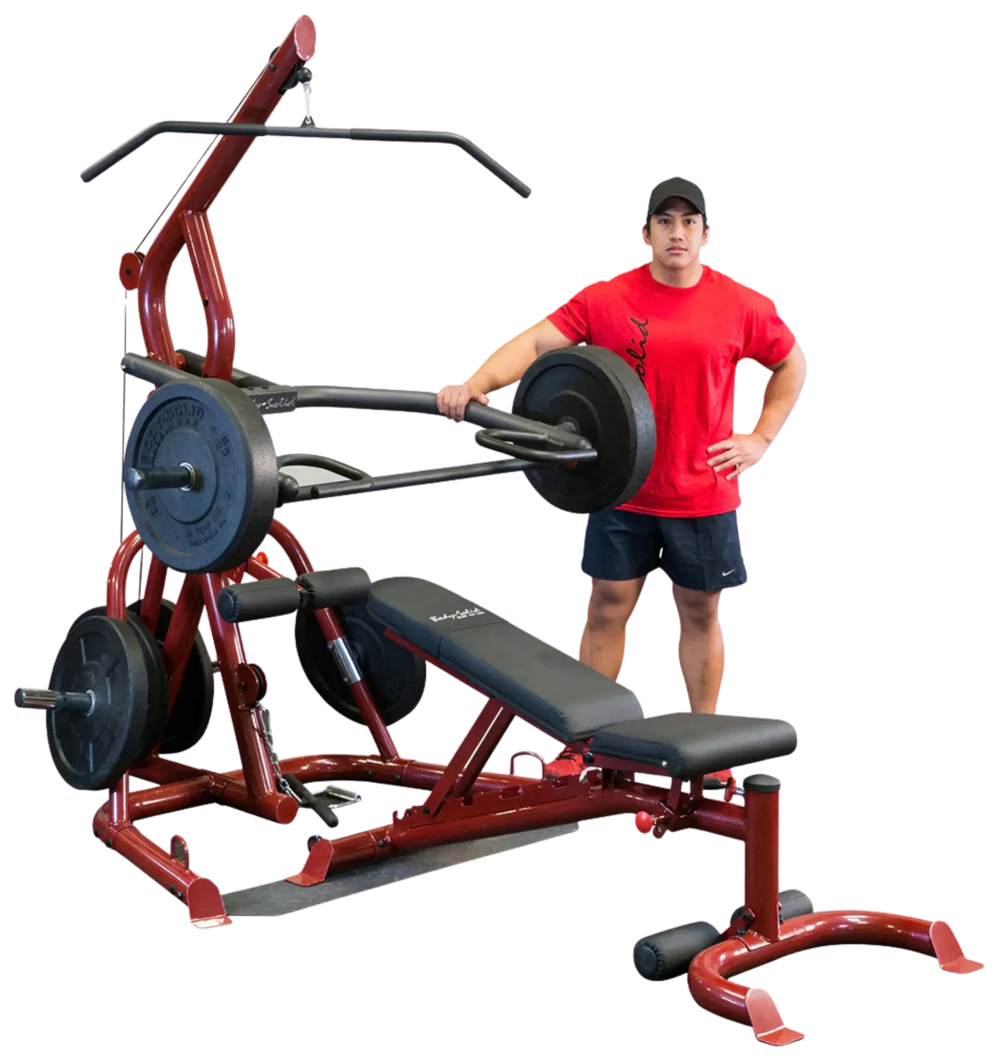 Body-Solid GLGS100P4 Corner Leverage Gym Package (New)