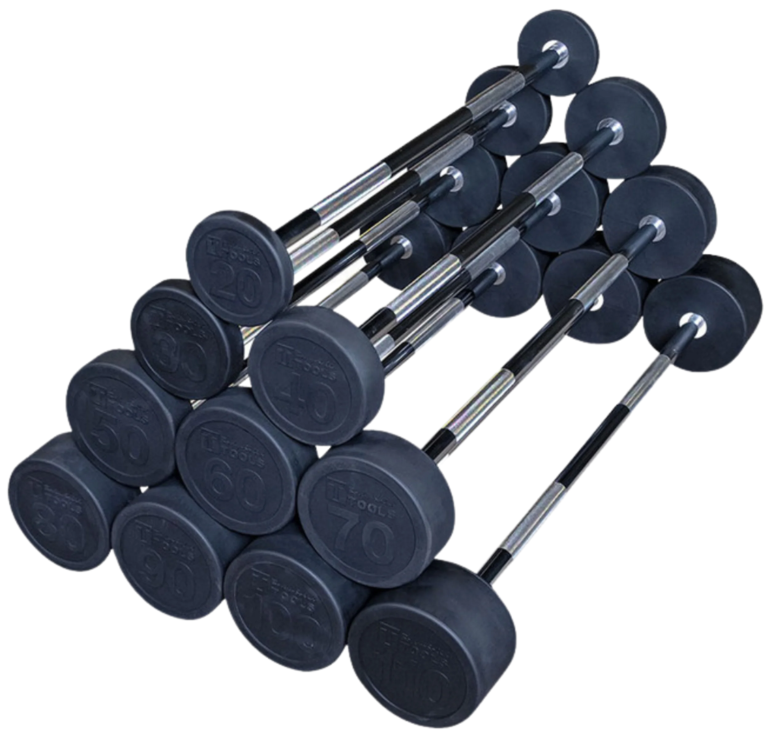 Body Solid SBB Fixed Weight Barbell Set, 10 Bars (New)