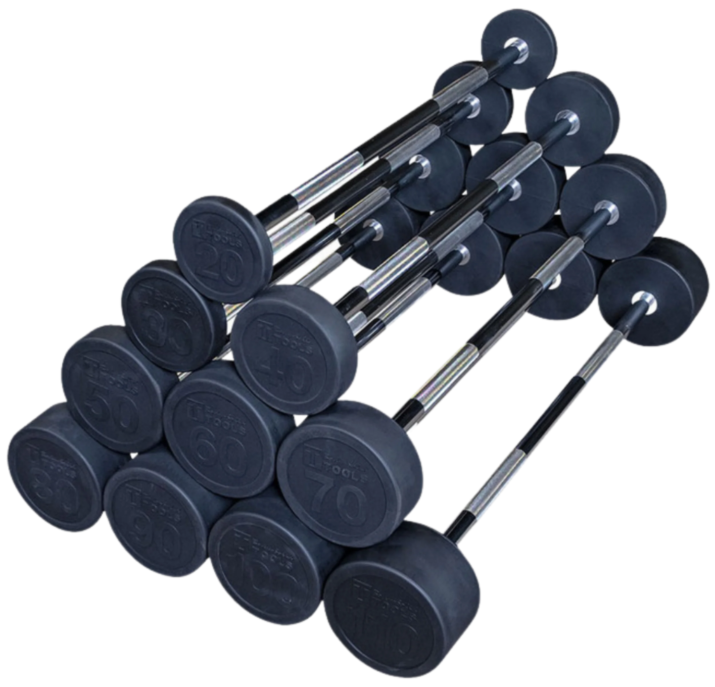 Body Solid SBB Fixed Weight Barbell Set, 10 Bars (New)