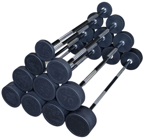 Body Solid SBB Fixed Weight Barbell Set, 10 Bars (New)