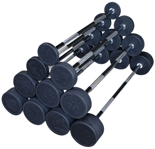 Body Solid SBB Fixed Weight Barbell Set, 10 Bars (New)