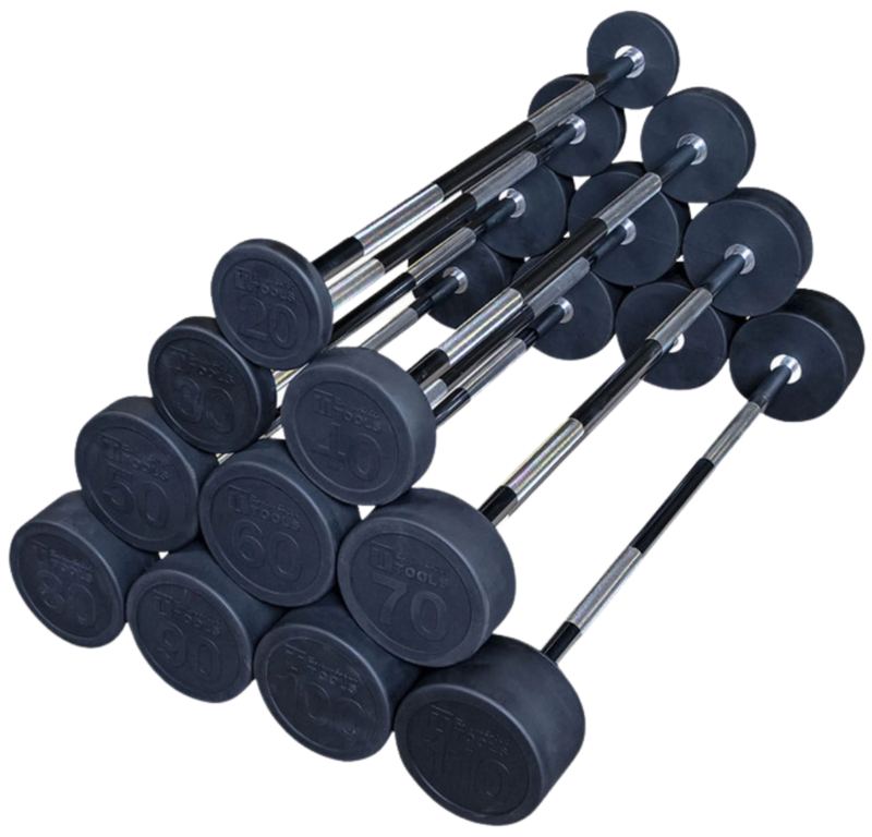 Body Solid SBB Fixed Weight Barbell Set, 10 Bars (New)