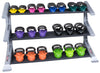 Body Solid SDKR1000KB 3 Tier PCL Kettlebell Rack (New)