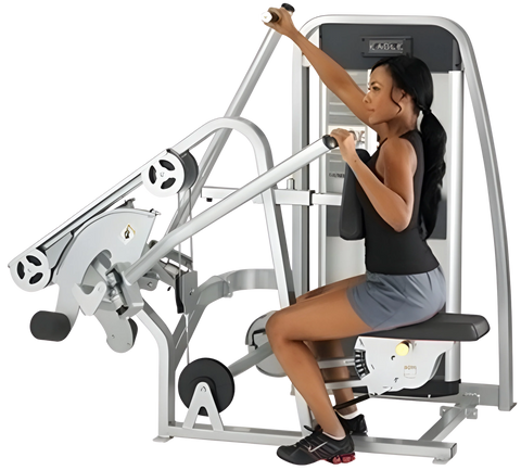 Cybex Eagle Incline Pull 11020 (Remanufactured) - Angled View with User