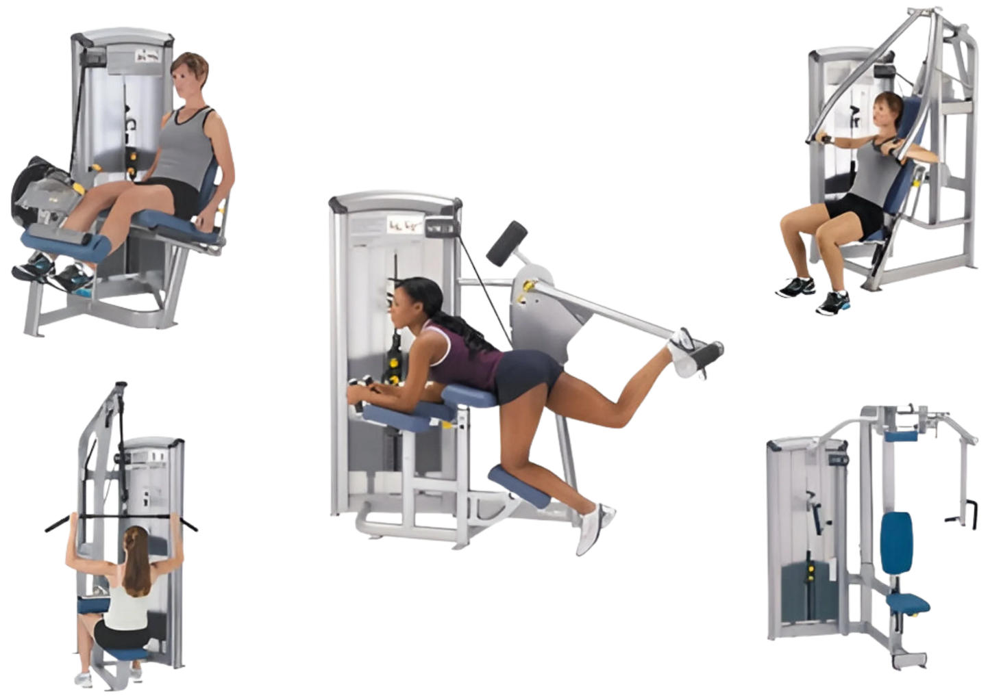 Cybex VR3 Circuit Machines (Remanufactured) - Multiple Uses, All Angle View