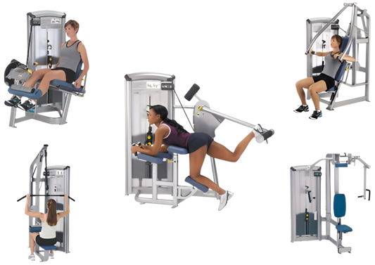 Cybex VR3 Circuit Machines (Remanufactured) - Multiple Uses, All Angle View