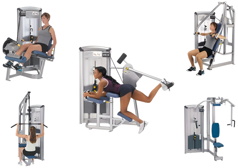 Cybex VR3 Circuit Machines (Remanufactured) - Multiple Uses, All Angle View