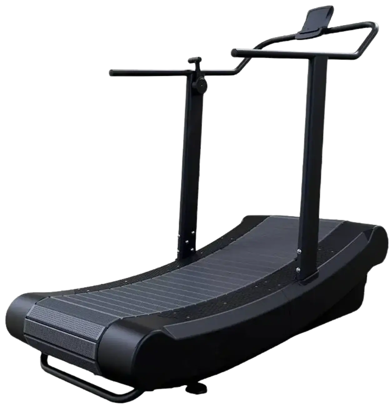 French Fitness CT70 Manual Curve Treadmill w/Aluminum Belt - Angled View
