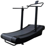 French Fitness CT70 Manual Curve Treadmill w/Aluminum Belt - Angled View