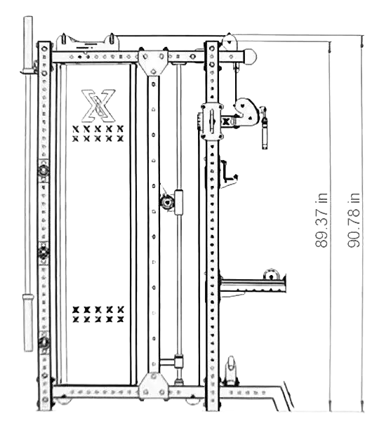 French Fitness FSR100 Commercial Functional Smith Rack System (New)