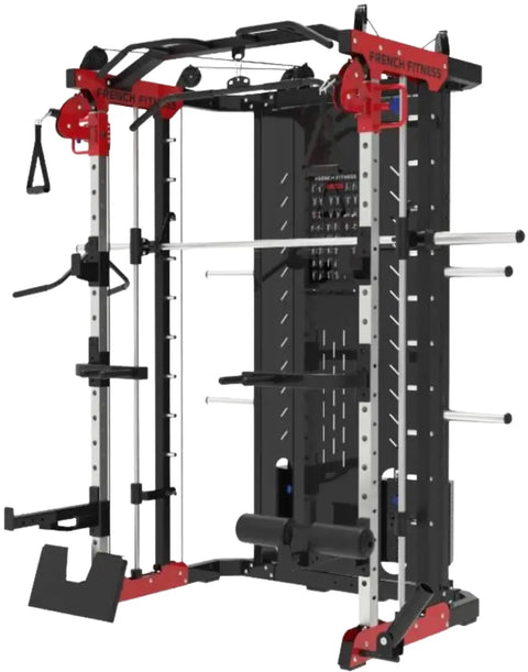 French Fitness FSR60 Smith, Cable, Squat Rack Gym Machine (New)