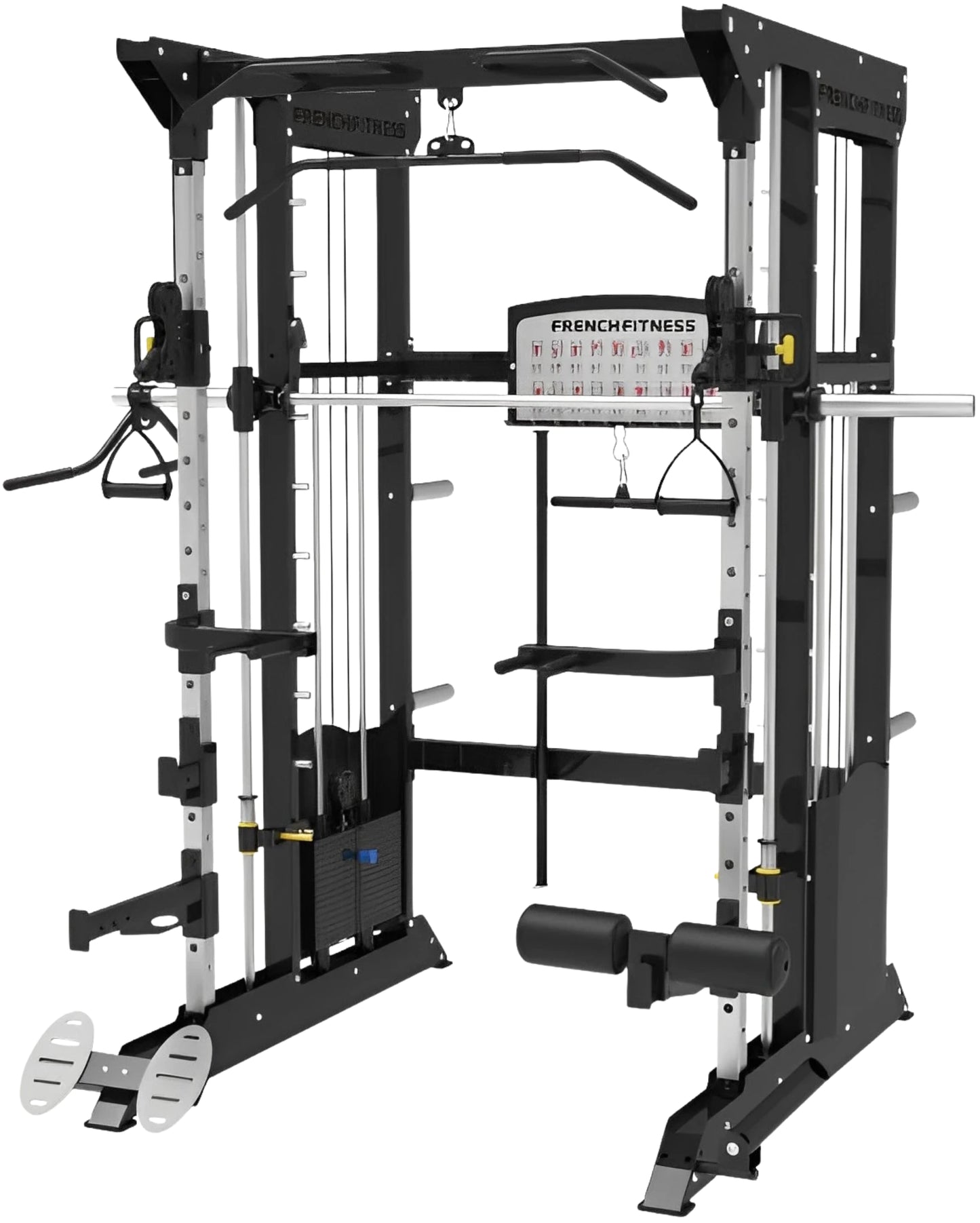 French Fitness FSR70 Dual Cable Smith & Half Rack System (New)
