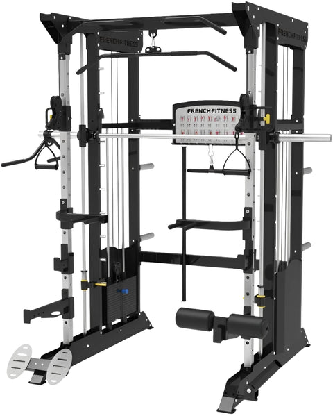 French Fitness FSR70 Dual Cable Smith & Half Rack System (New)