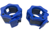 French Fitness Blue ABS Olympic Jaw Lock Collars / Clamps (Pair) (New)