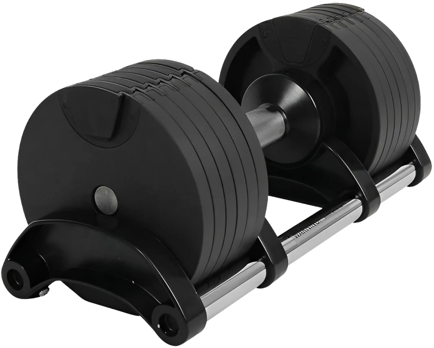 French Fitness 5-80 lb Adjustable Dumbbell, Set of 2 (New) - Angled View