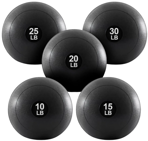 French Fitness 14" Slam Ball - Non-Bounce Medicine Ball Set of 5 (10 to 30 lbs) (New)