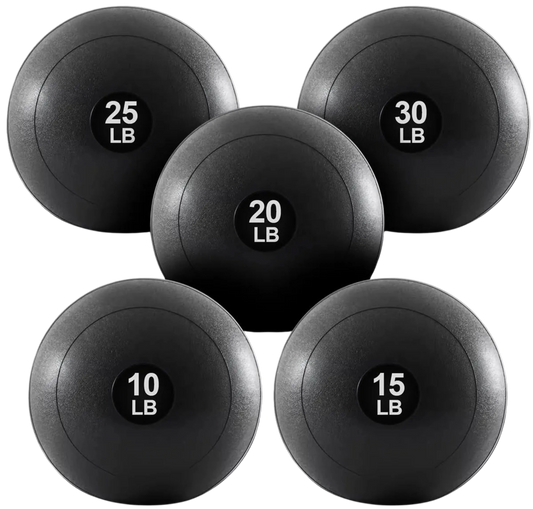 French Fitness 14" Slam Ball - Non-Bounce Medicine Ball Set of 5 (10 to 30 lbs) (New)