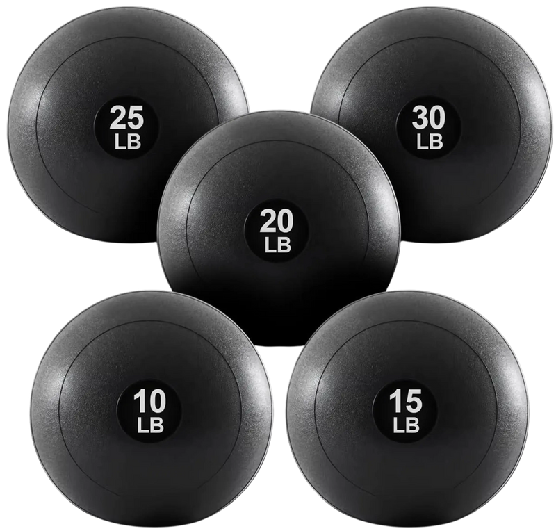 French Fitness 14" Slam Ball - Non-Bounce Medicine Ball Set of 5 (10 to 30 lbs) (New)