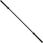 French Fitness - 7' Black Olympic Bar - 45 Lbs (New) - Angled View