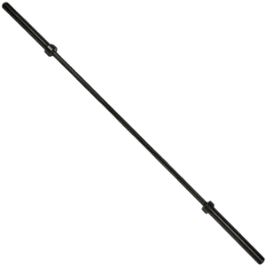 French Fitness - 7' Black Olympic Bar - 45 Lbs (New) - Angled View