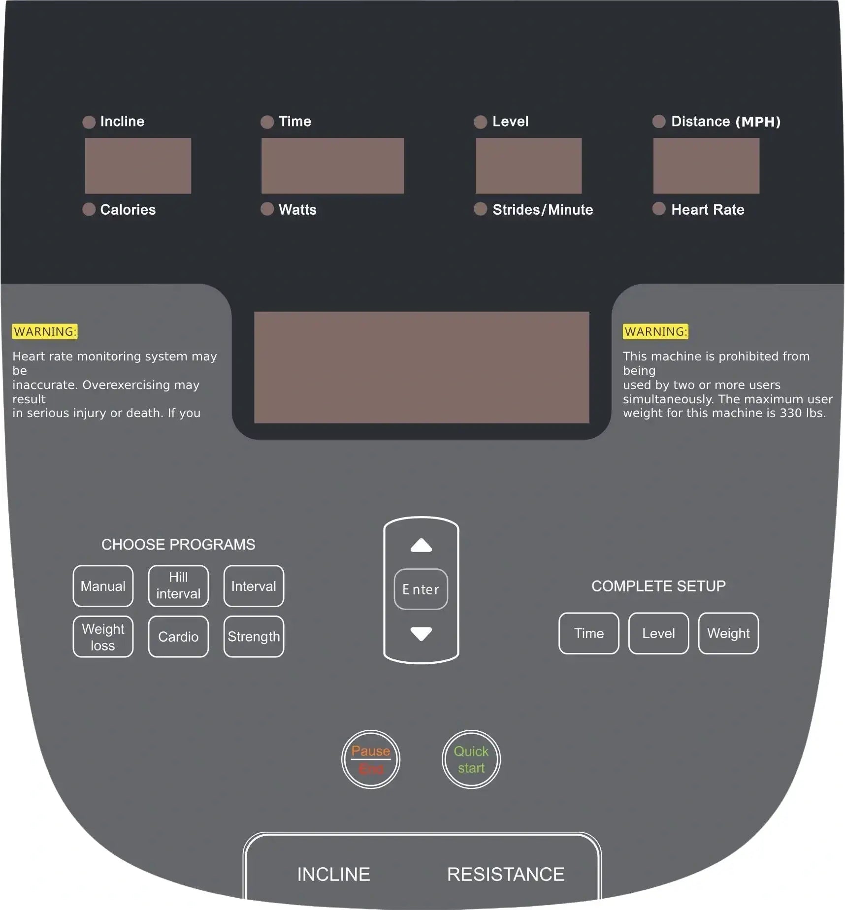 French Fitness Black Arc Elliptical Trainer (New) Image 3