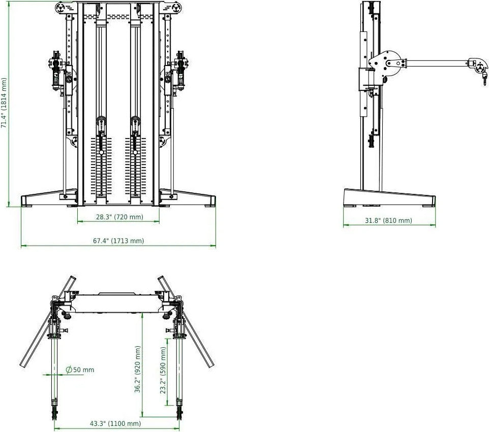 French Fitness Newport Dual Cable Crossover Functional Trainer (New)