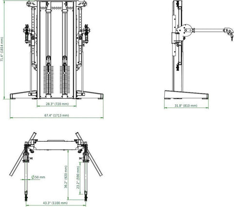 French Fitness Newport Dual Cable Crossover Functional Trainer (New)
