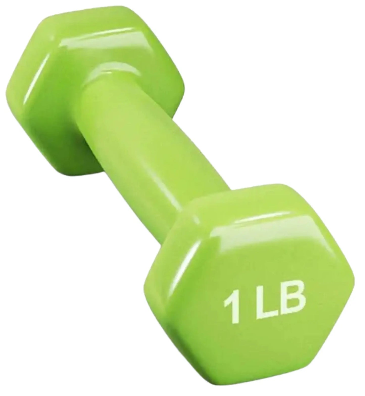 French Fitness Colorful Hex Vinyl Dumbbell Set of 1 to 15 lbs (New)