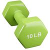 French Fitness Colorful Hex Vinyl Dumbbell 10 lbs - Single (New)