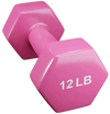 French Fitness Colorful Hex Vinyl Dumbbell 12 lbs - Single (New) Image