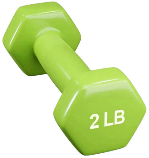 French Fitness Colorful Hex Vinyl Dumbbell Set of 1 to 15 lbs (New)