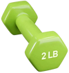 French Fitness Colorful Hex Vinyl Dumbbell 2 lbs - Single (New)