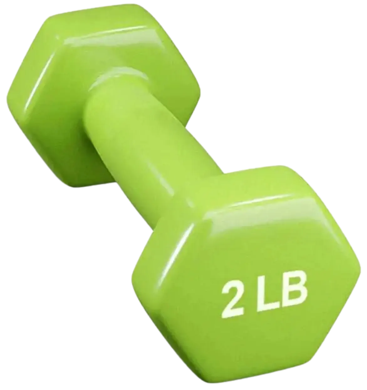 French Fitness Colorful Hex Vinyl Dumbbell 2 lbs - Single (New)
