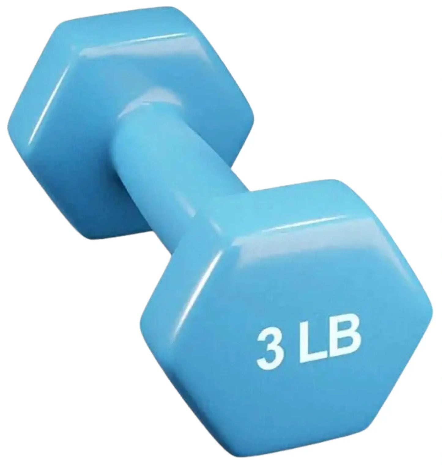 French Fitness Colorful Hex Vinyl Dumbbell Set of 1 to 15 lbs (New)