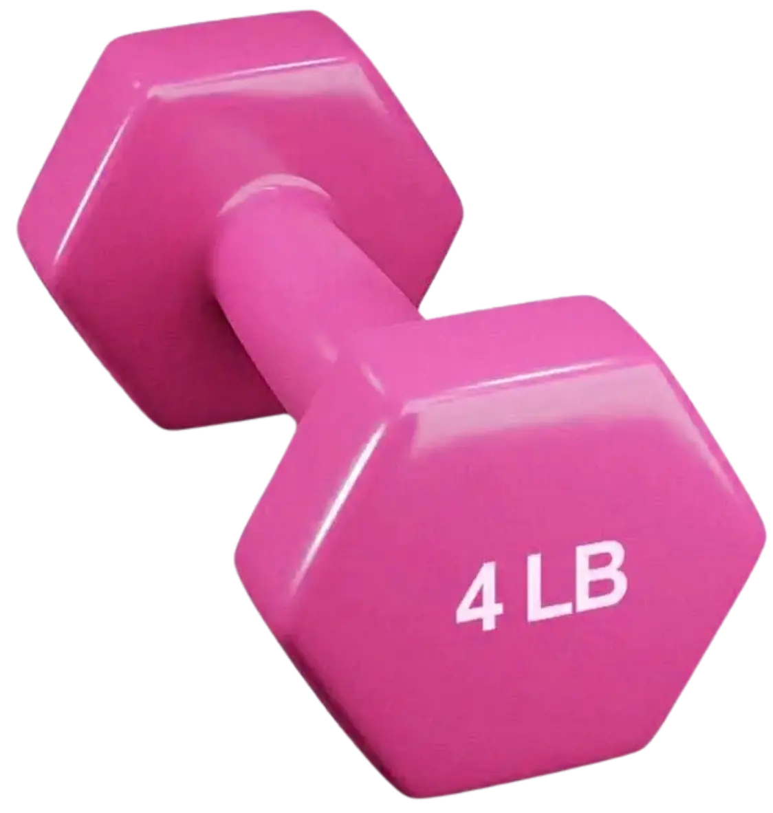 French Fitness Colorful Hex Vinyl Dumbbell 4 lbs - Single