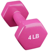 French Fitness Colorful Hex Vinyl Dumbbell 4 lbs - Single (New) Image