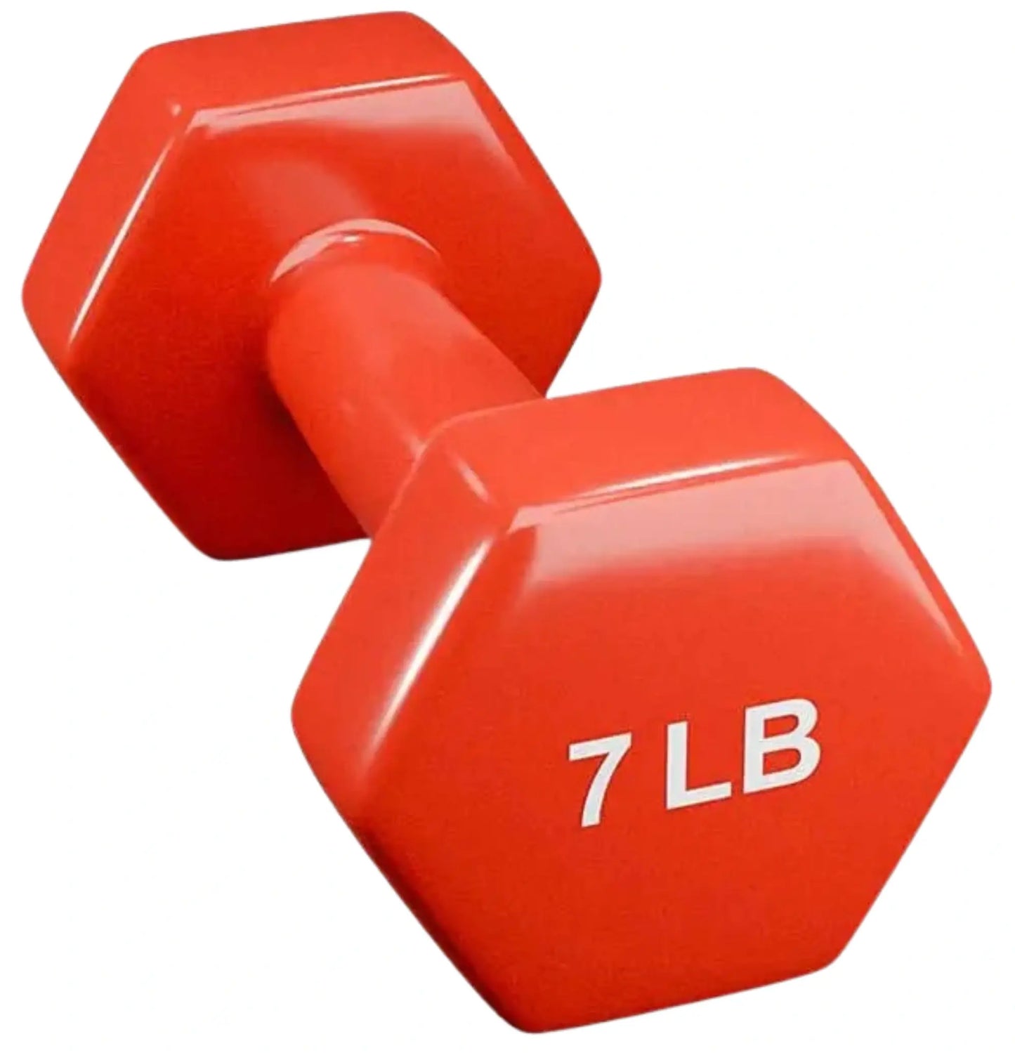 French Fitness Colorful Hex Vinyl Dumbbell Set of 1 to 15 lbs (New)