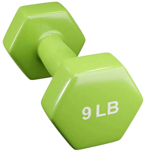 French Fitness Colorful Hex Vinyl Dumbbell Set of 1 to 15 lbs (New)