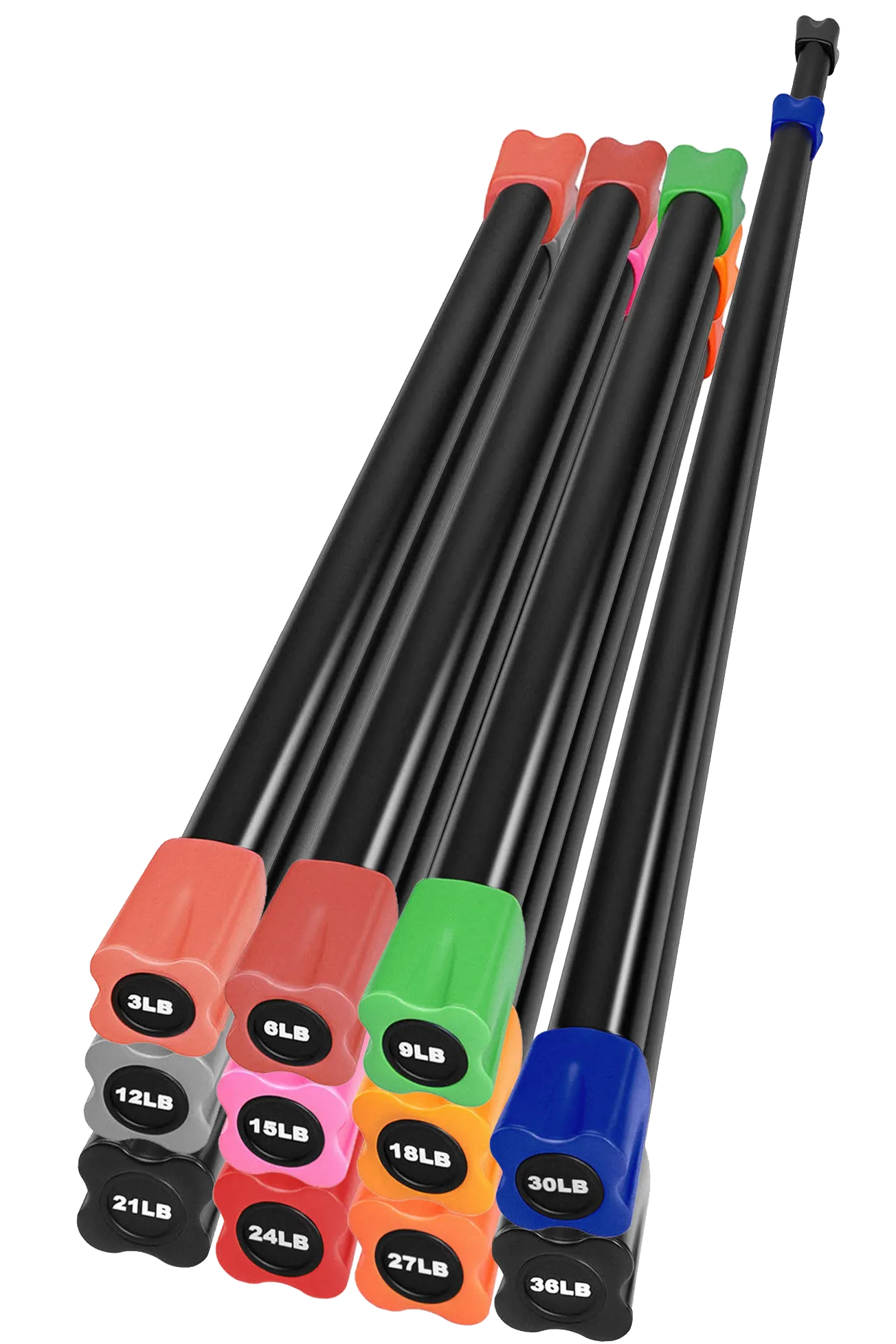 French Fitness Weighted Body Fitness Bar Set of 11