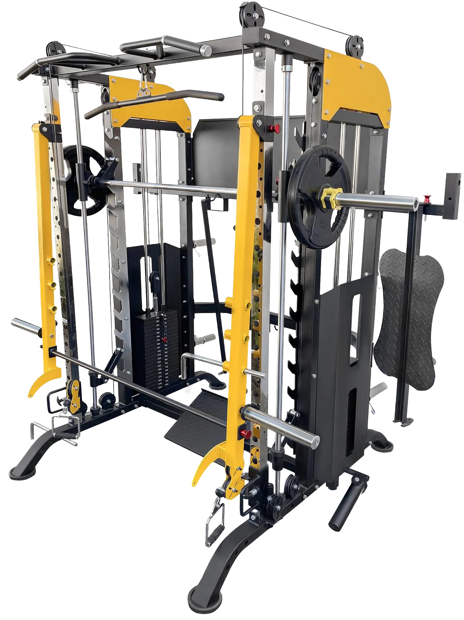 French Fitness FSR90 Functional Trainer Smith & Squat Rack Machine (New)