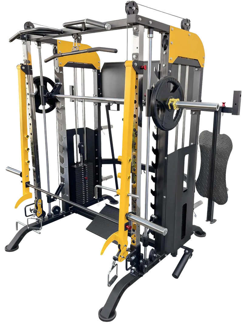 French Fitness FSR90 Functional Trainer Smith & Squat Rack Machine (New)