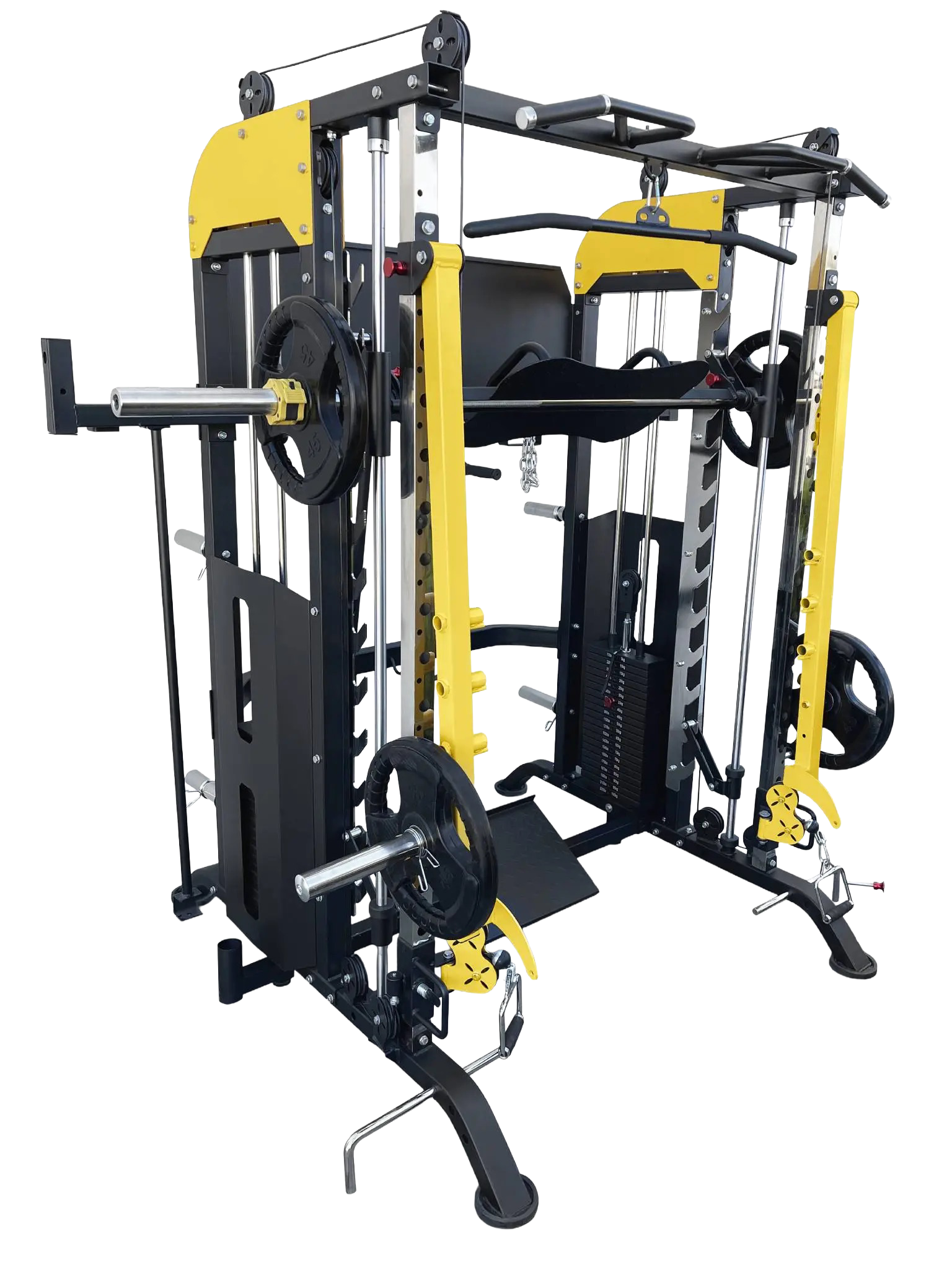 French Fitness FSR90 Functional Trainer Smith & Squat Rack Machine (New)