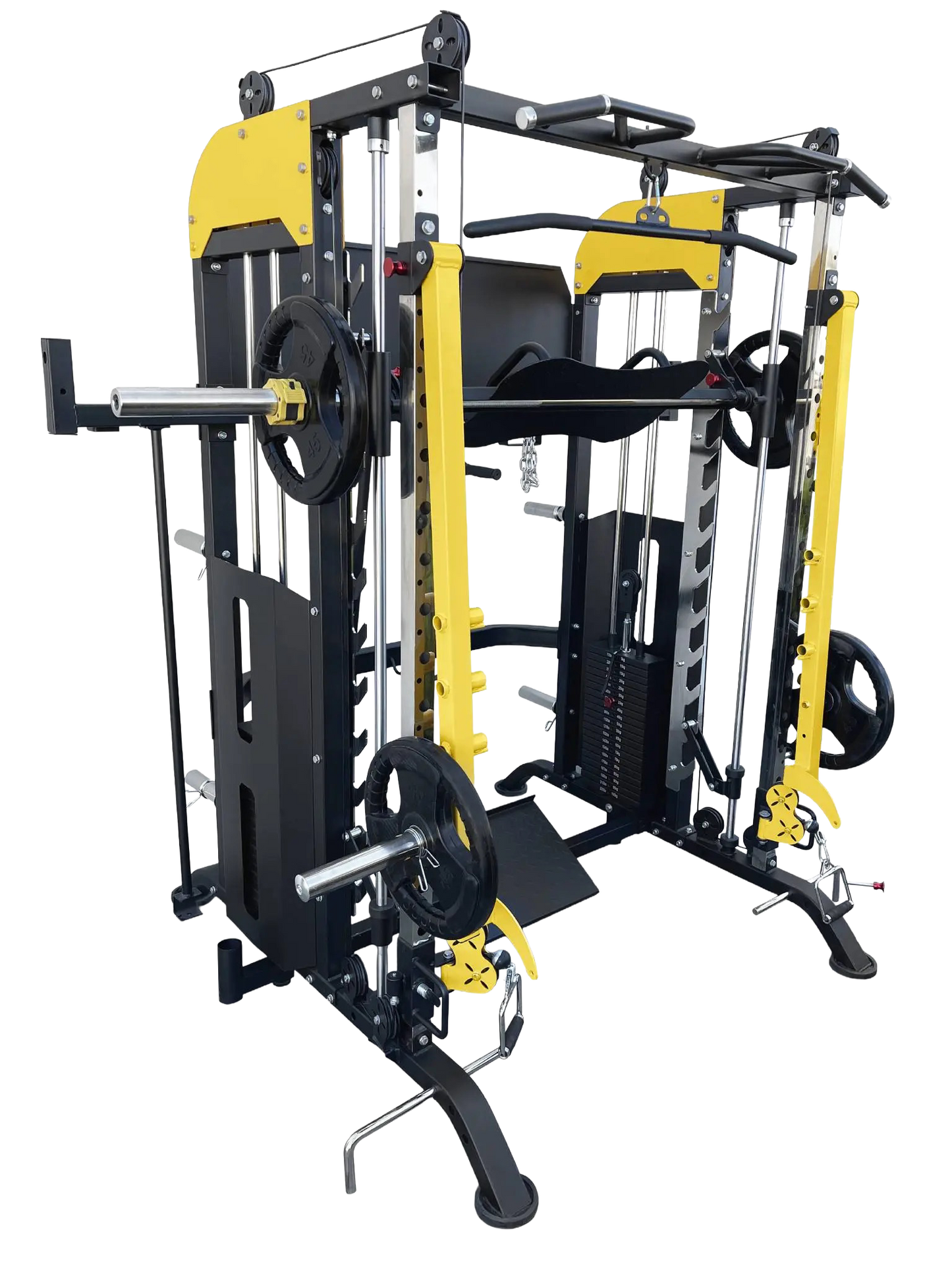 French Fitness FSR90 Functional Trainer Smith & Squat Rack Machine (New)