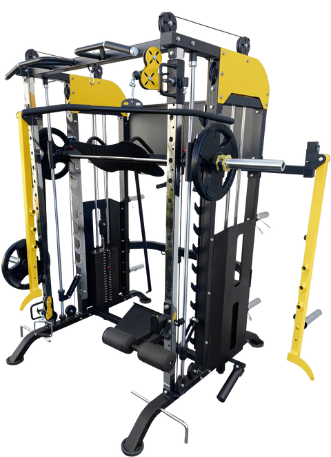 French Fitness FSR90 Functional Trainer Smith & Squat Rack Machine (New)