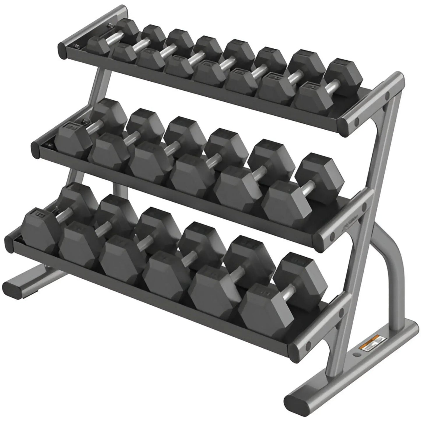 Life Fitness Optima Series Three Tier Hex Dumbbell Rack (Remanufactured) Image 2