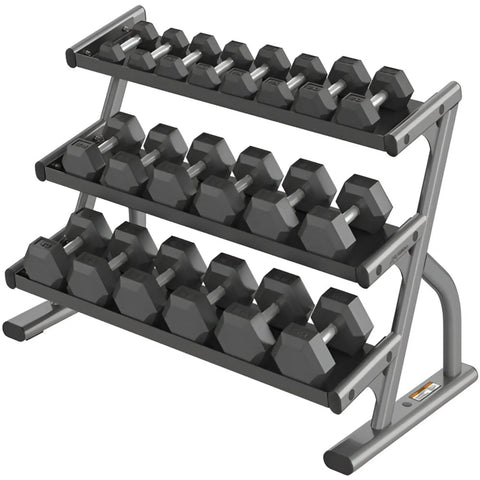 Life Fitness Optima Series Three Tier Hex Dumbbell Rack (Remanufactured) Image 2