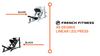  French Fitness FFB Black 45 Degree Linear Leg Press (New)