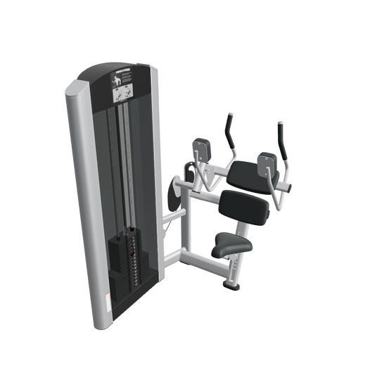 French Fitness FFS Silver Selectorized Abdominal Crunch (New) - 3D View